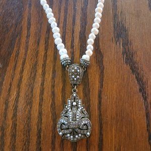 Small white pearl necklace